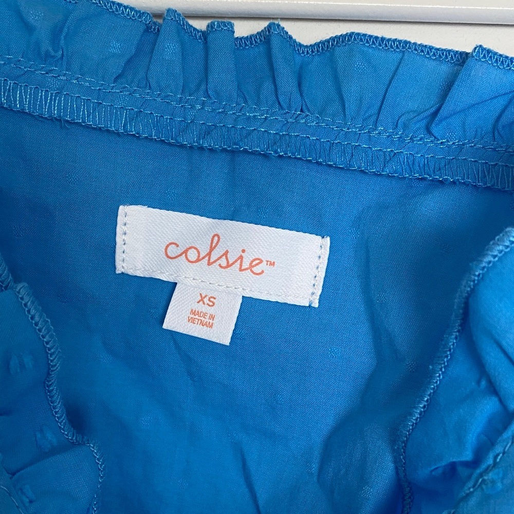 Colsie Blue Ruffle Camisole - Picture 3 of 7